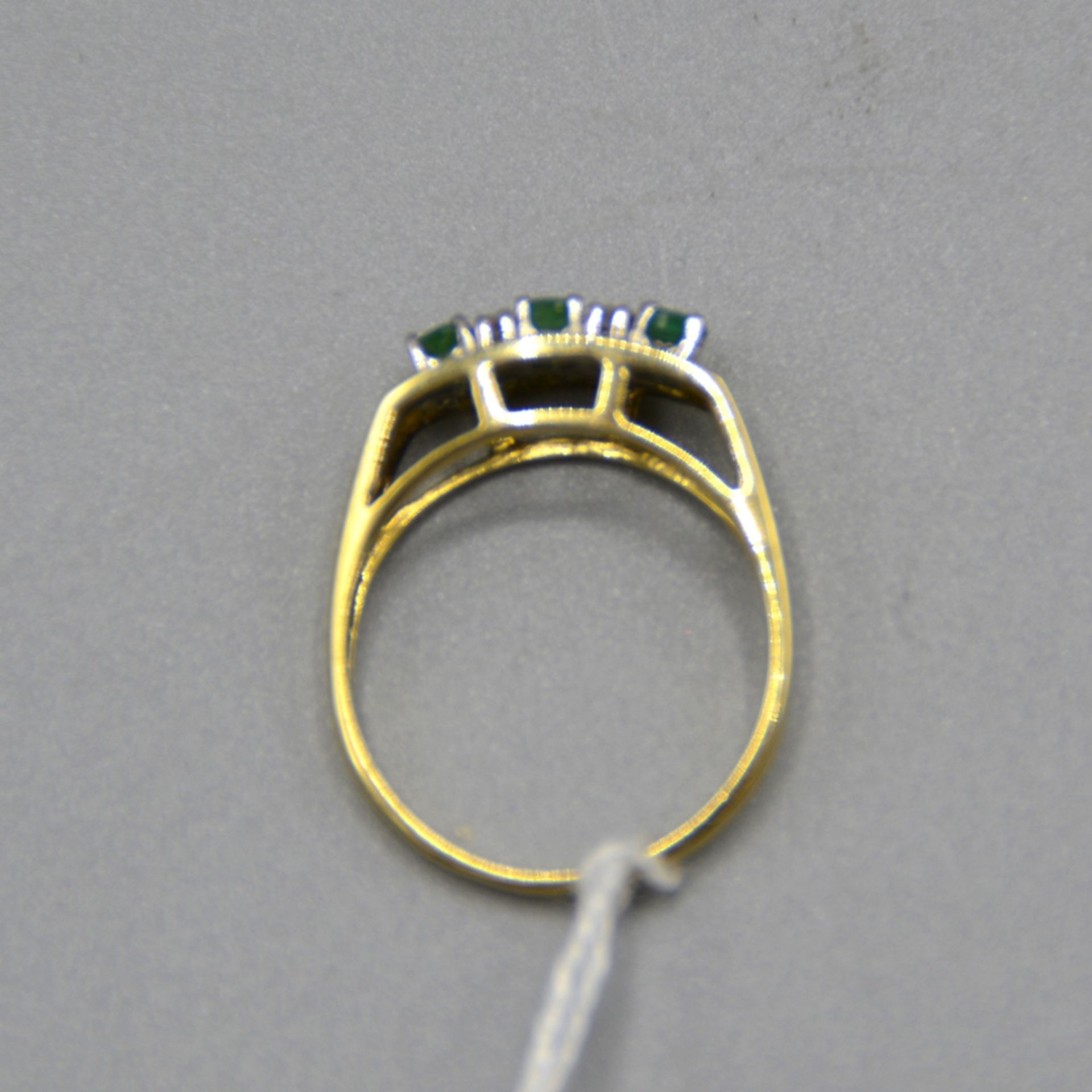 Samaragd Diamanten Ring 585 Gold, Ø ca. 17,5 mm, 3,1 g - Image 2 of 2