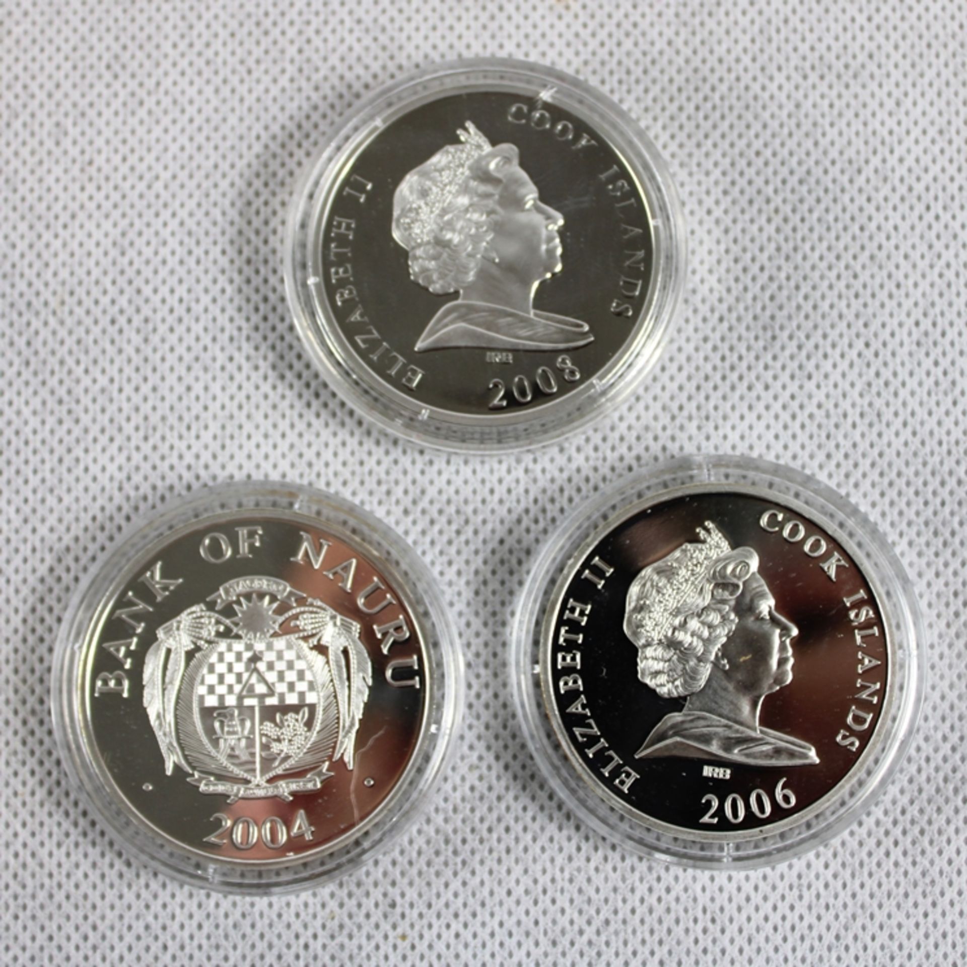 Skulpturmünzen Silbermünzen 10 Dollar World- European Monuments 3 St., darunter 10 Dollars 2004 Ban - Bild 2 aus 2