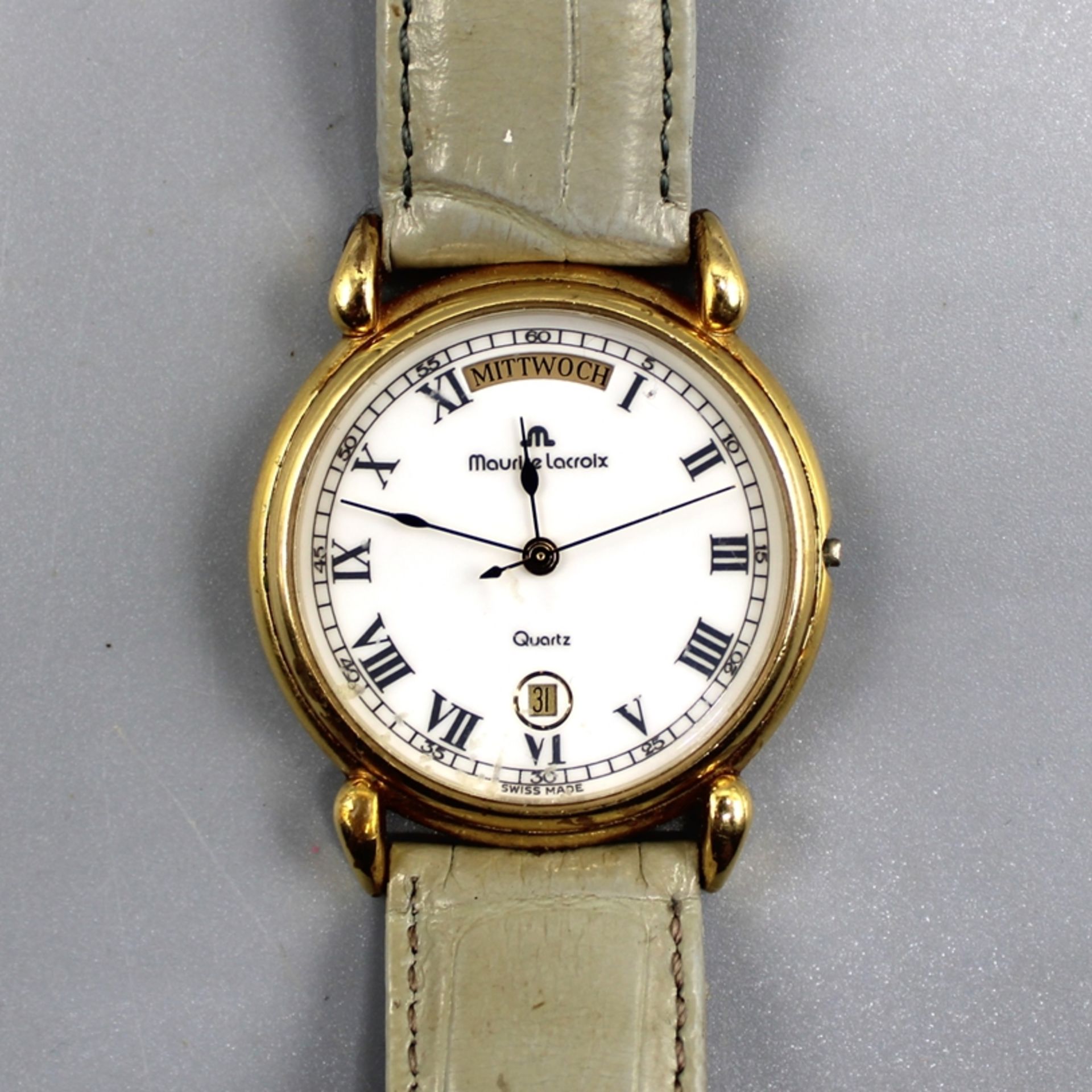 Maurice Lacroix Uhr 96376, Ø ca. 33,7 mm, ungetestet, Krone fehlt