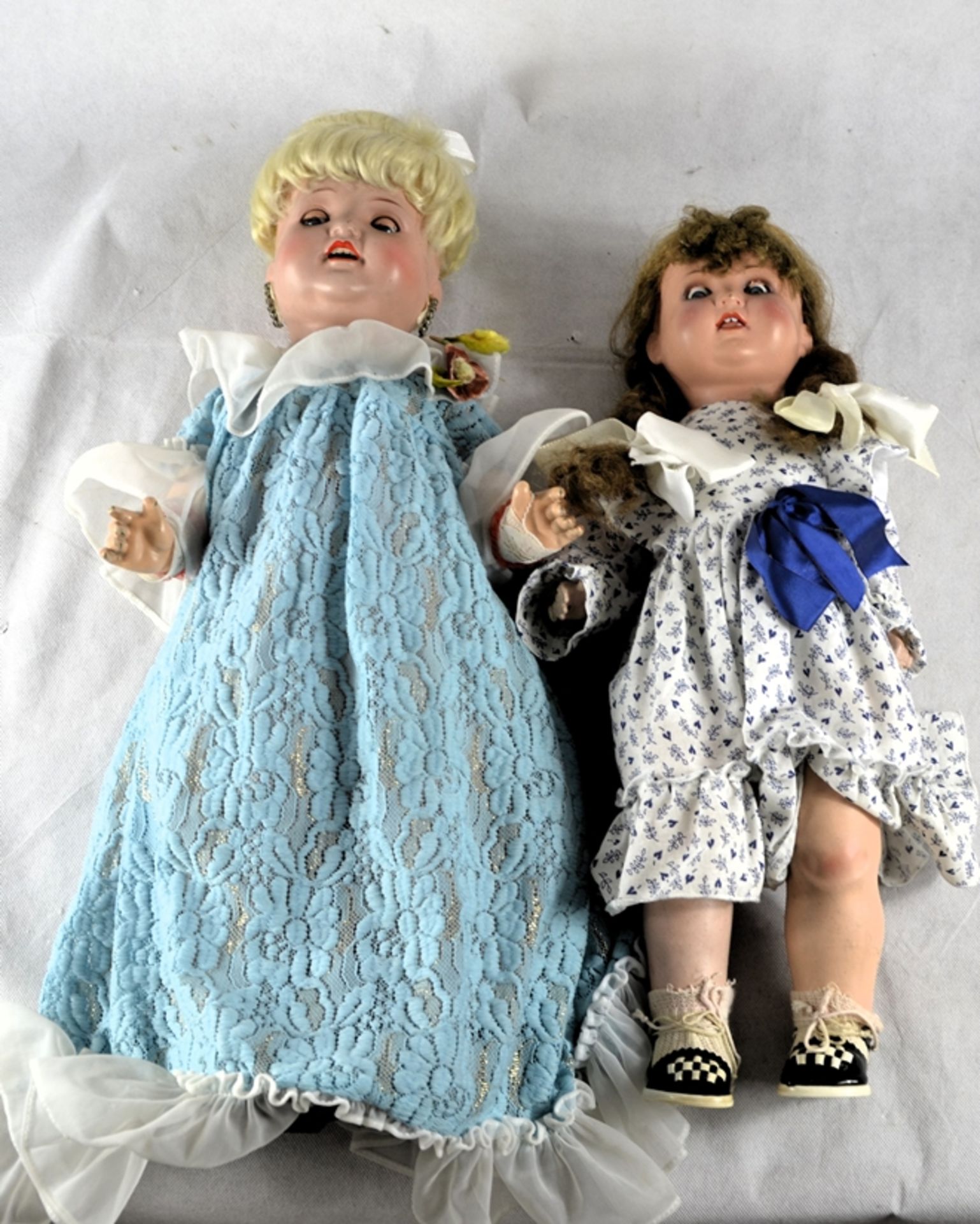 Sonneberger Puppe 2966 11 u. König & Wernicke Puppe 777 10 Konvolut, bei der K&W Puppe Augen bzw. A - Image 2 of 4