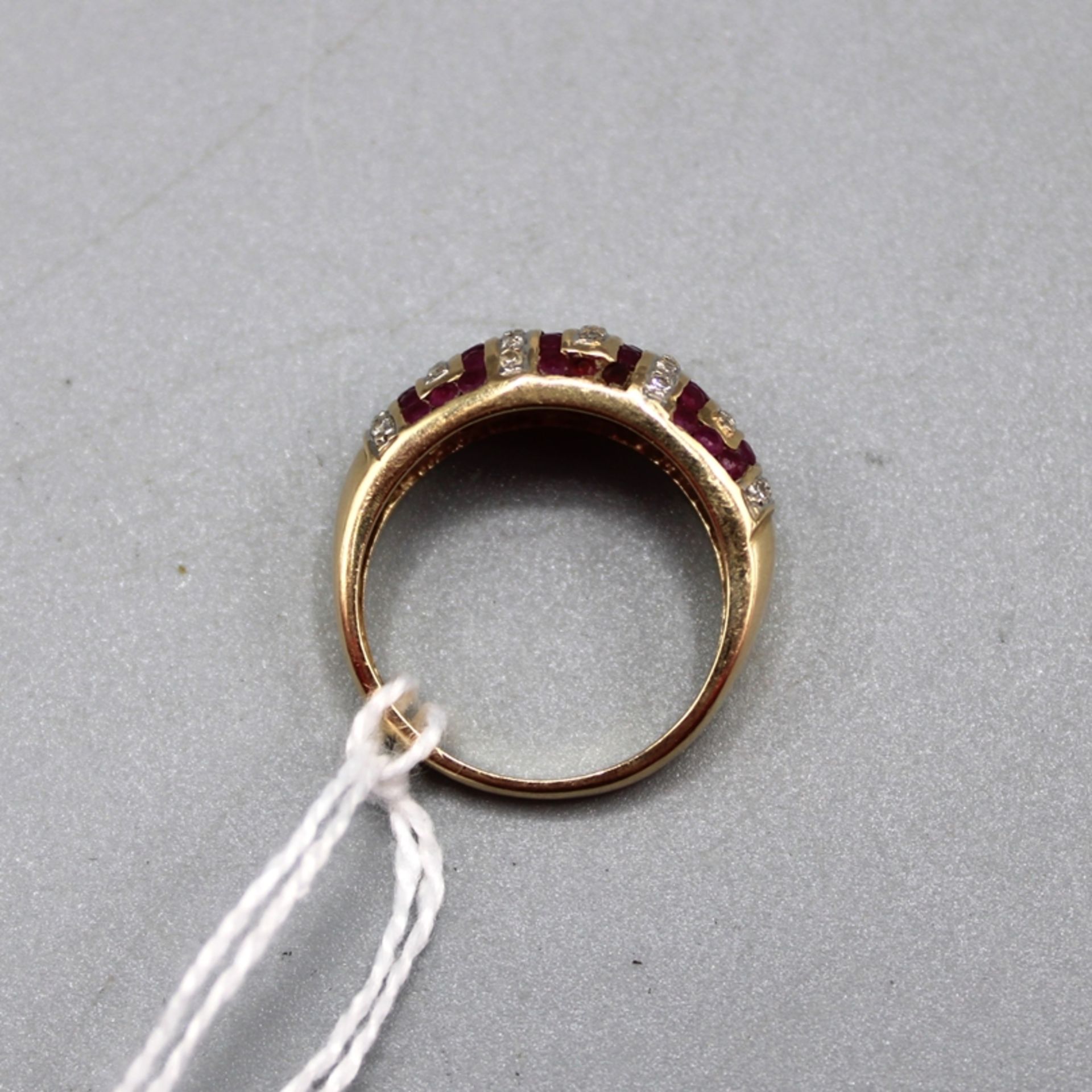 Rubin Diamant Ring 585 Gold, Ring Ø ca. 17,5 mm 4,6 g - Image 2 of 2