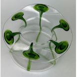 A STOURBRIDGE GLASS DISPLAY PIECE, 17cm x 12cm Art Nouveau style.