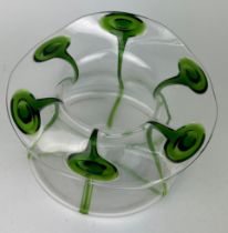 A STOURBRIDGE GLASS DISPLAY PIECE, 17cm x 12cm Art Nouveau style.