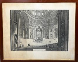 GIOVANNI BATTISTA PIRANESI (1720-1778, Veduta interna della Basilica di S. Pietro in Vaticano vicino