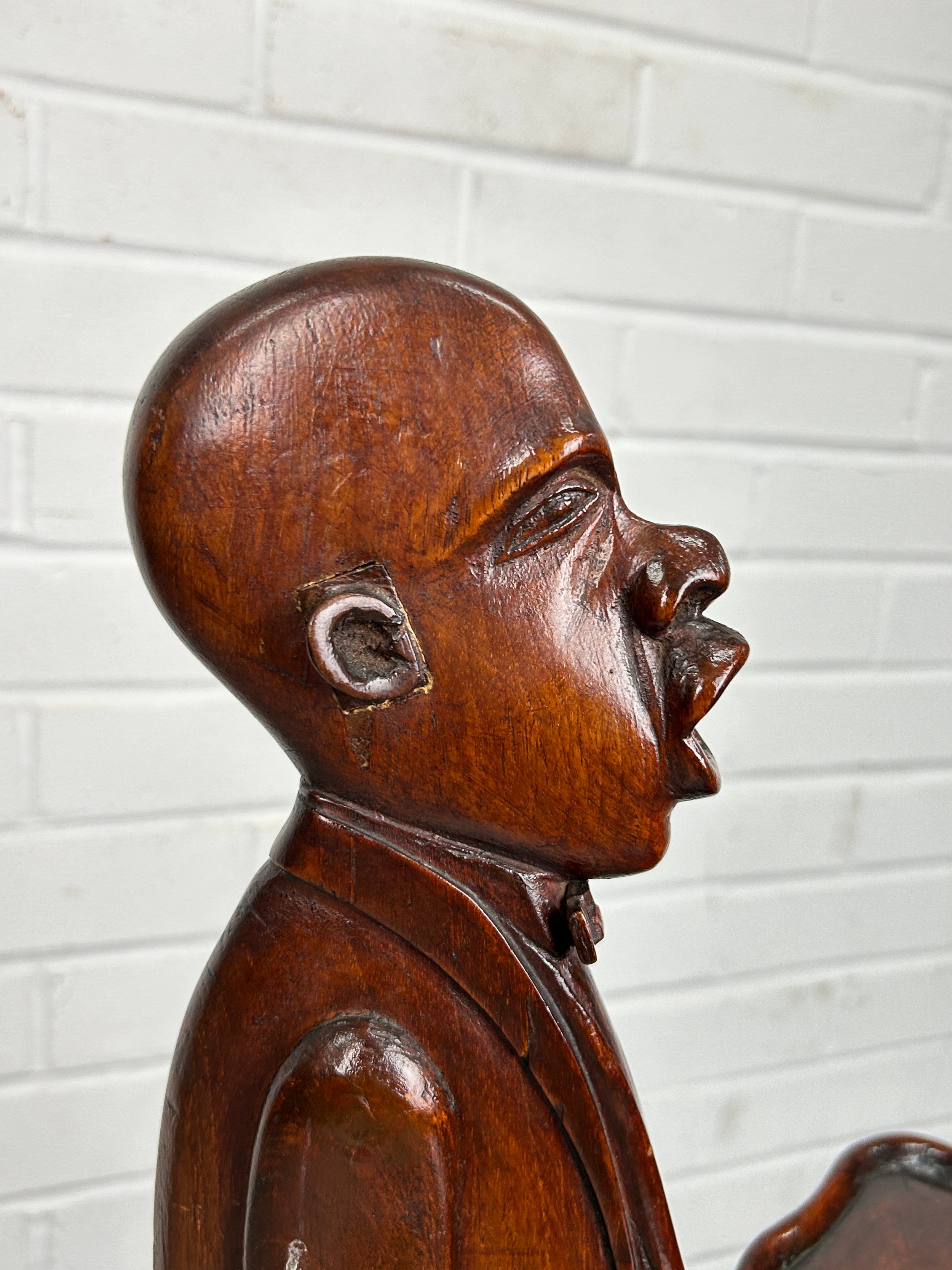 A MAHOGANY DUMBWAITER IN THE FORM OF A GENTLEMAN, - Image 2 of 4
