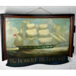 MARITIME INTEREST: AN 18TH OR 19TH CENTURY PAINTED PUB SIGN 'THE ROBERT BRADFORD', Naive school