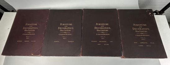J. ALDAM HEATON: FURNITURE AND DECORATION 18TH CENTURY (VOL I - IV) Four large volumes, with