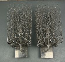 A PAIR OF TWIG DESIGN 'HOLLYWOOD' WALL LIGHTS BY BRAND VAN EGMOND (2) Height: 49cm Width: 20cm