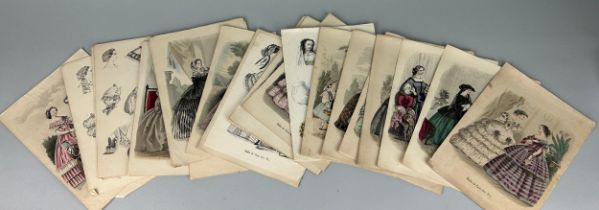 A COLLECTION OF 19TH CENTURY FRENCH FASHION PLATES 'MODES DE PARIS 1857', Many hand coloured