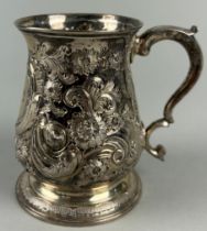 A GEORGE II SILVER CHRISTENING CUP MARKED FOR WILLIAM SHAW II AND WILLIAM PRIEST, Later Victorian