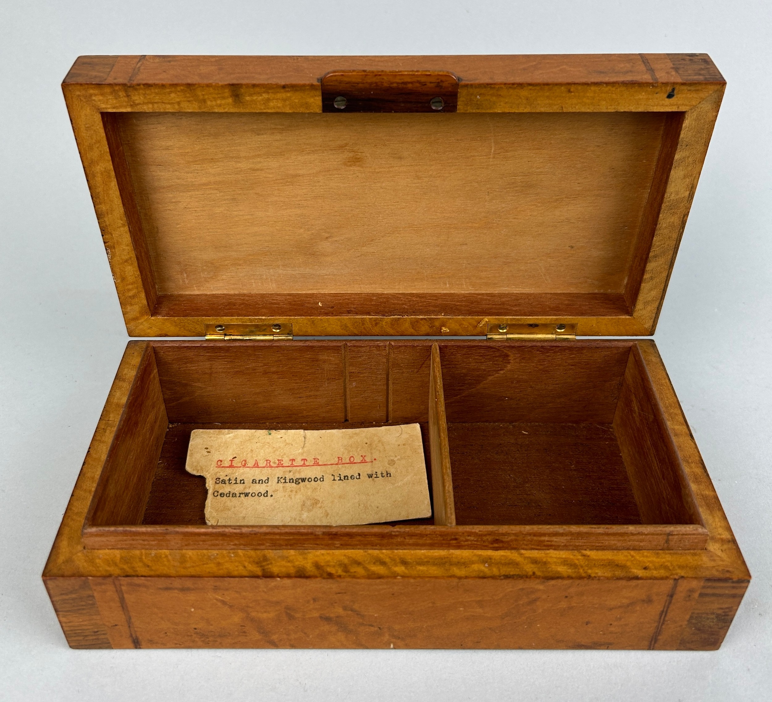 A SATINWOOD AND KINGWOOD VENEERED CEDARWOOD BOX - Image 2 of 4