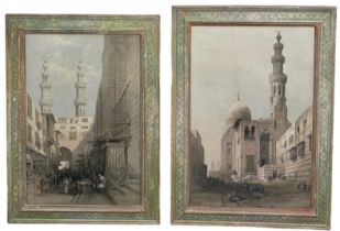 AFTER DAVID ROBERTS RA (1796-1864) A PAIR OF COLOURED LITHOGRAPHS (2) 'Tombs of the Khalifs,