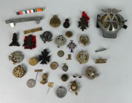 A COLLECTION OF WARTIME BADGES AND MEDALS, To include one 1938 German Mothers medal, automobillia