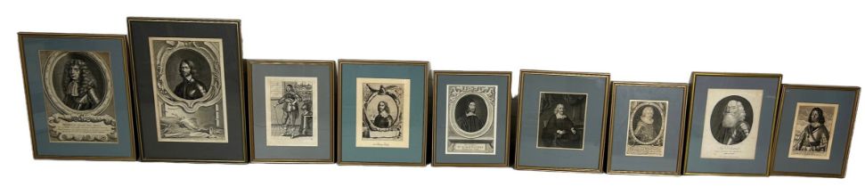 CIVIL WAR INTEREST: A COLLECTION OF BLACK AND WHITE ENGRAVINGS AND PRINTS OF TITLED GENTLEMEN (9) To