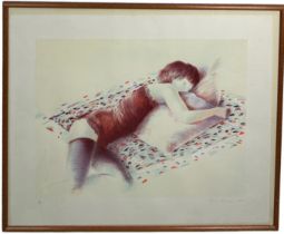 ADRIAN GEORGE (B.1944) STUDY OF A SLEEPING WOMAN, Lithograph, signed by the artist in pencil,