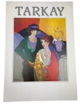AFTER ITZCHAK TARKAY (1935-2012) A LARGE PRINT OF A LADY, Sheet size 91cm x 64cm.