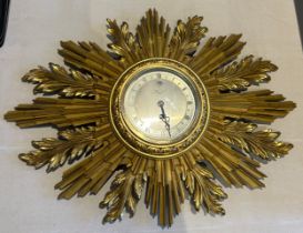 A GARRARD AND CO SUNBURST CLOCK