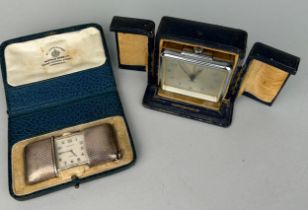 A SILVER MOVADO CHRONOMETER ERMETO SWISS MADE PURSE WATCH, Marked 925 and housed inside a Mappin and