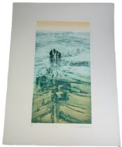 AN AQUATINT ENTITLED 'GROUP', Artists proof, signed indistinctly by the artist in pencil, 76.5cm h x