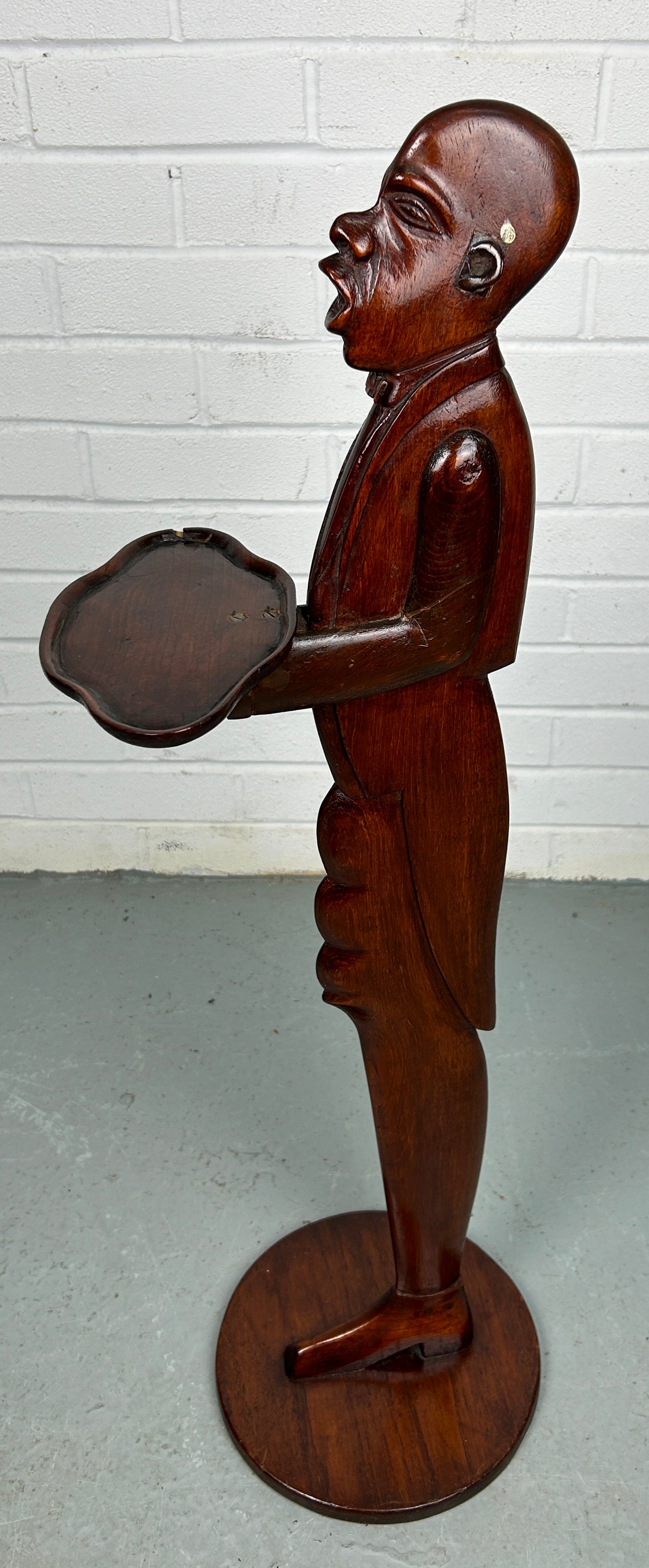 A MAHOGANY DUMBWAITER IN THE FORM OF A GENTLEMAN, - Image 4 of 4