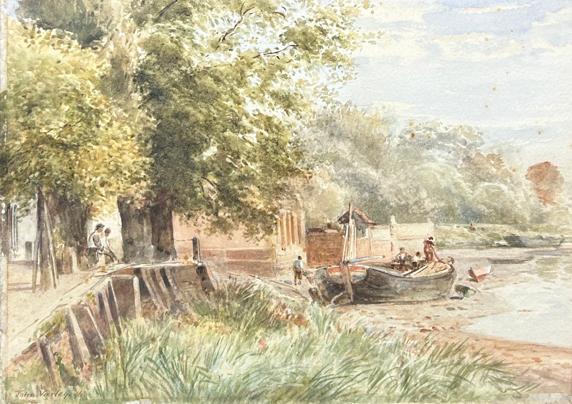 JOHN VARLEY JUNIOR (1850-1933) A WATERCOLOUR PAINTING ON PAPER OF CHISWICK MALL, STRAND ON THE - Image 3 of 8