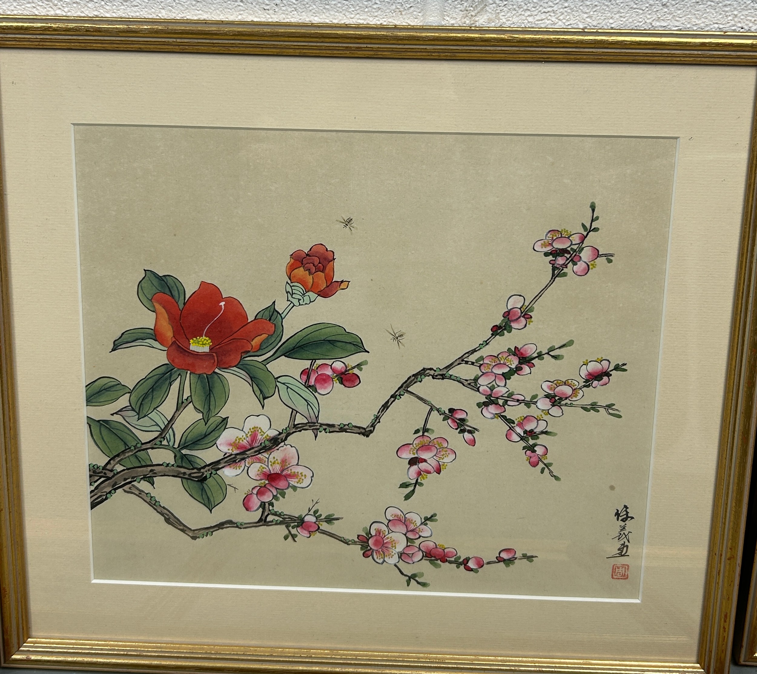 A SET OF EIGHT CHINESE INK AND WATERCOLOUR PAINTINGS (8) Each mounted in frames and glazed. - Image 4 of 9