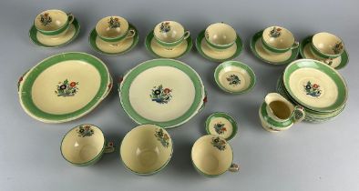 A MINTON'S PART TEA SERVICE, To include eight teacups, six side plates, eight saucers, two small