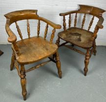 A PAIR OF SMOKERS ARMCHAIRS, 80cm x 61cm x 60cm