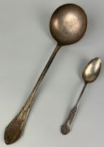 A FRENCH SILVER PLATED LADLE ALONG WITH A TABLE SPOON POSSIBLY CHRISTOFLE (2) Ladle marked 'Metal