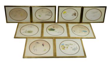 ANTHONY DEIGAN (B.1945) A SET OF NINE FRAMED LITHOGRAPHS (9) 27cm x 21cm each. Mounted in larger