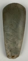 A VERY LARGE AND FINE NEOLITHIC AXE PROBABLY LANGDALE TUFF, LAKE DISTRICT British origin.