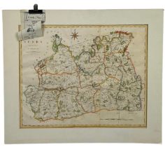 JOHN CARY: MAP OF SURREY ENGRAVED BY STOCKDALE, 1805, 49cm x 39cm