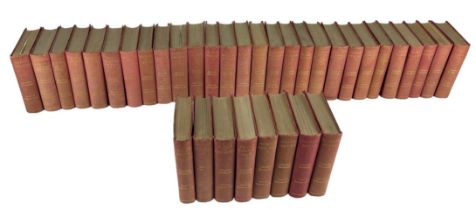 CHARLES DICKENS 'THE COMPLETE WORKS OF CHARLES DICKENS' 34 VOLUMES 'GADSHILL EDITIONS', Red cloth