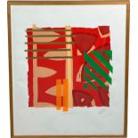 A LARGE AND DECORATIVE SIGNED LITHOGRAPH ENTITLED 'SANTA CRUZ', Numbered edition in pencil 5/50