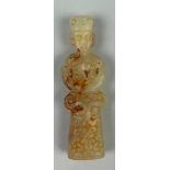 A CHINESE JADE EMPRESS IN THE HAN DYNASTY STYLE, 8cm L