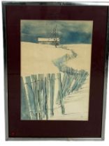 A WATERCOLOUR PAINTING ON PAPER 'SNOWSCAPE' DATED 1974 Signed indistinctly. 37cm x 24cm