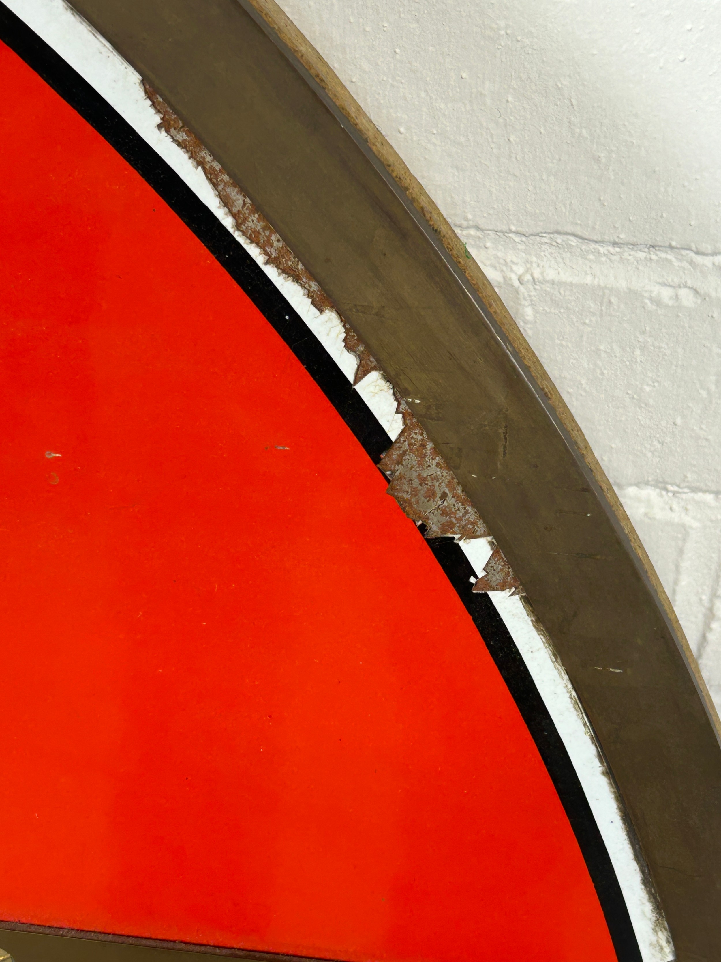 A LARGE LONDON UNDERGROUND RAILWAY SIGN FOR HOLBORN (KINGSWAY), With wooden board backing. - Image 4 of 6