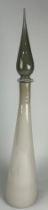 AN ITALIAN GLASS GENIE BOTTLE H 70cm