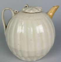 A CHINESE QINGBAI EWER OF MELON SHAPE, SONG TO YUAN DYNASTY, Restored spout. 9.5cm x 9.5cm