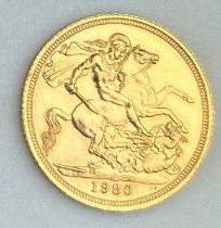 A 1980 GOLD SOVEREIGN, QUEEN ELIZABETH, Weight: 7.97gms