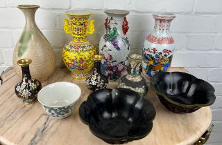 A COLLECTION OF CHINESE 20TH CENTURY / MODERN VASES (10) Tallest 26cm H