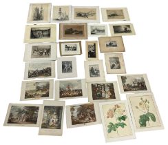 A LARGE COLLECTION OF ETCHINGS, ENGRAVINGS AND PRINTS TO INCLUDE DAVID ROBERTS RA (25)