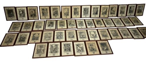 A COLLECTION OF 46 PRINTS AFTER FIELDING AND WALKER 18TH CENTURY (46) 46 plates in total,