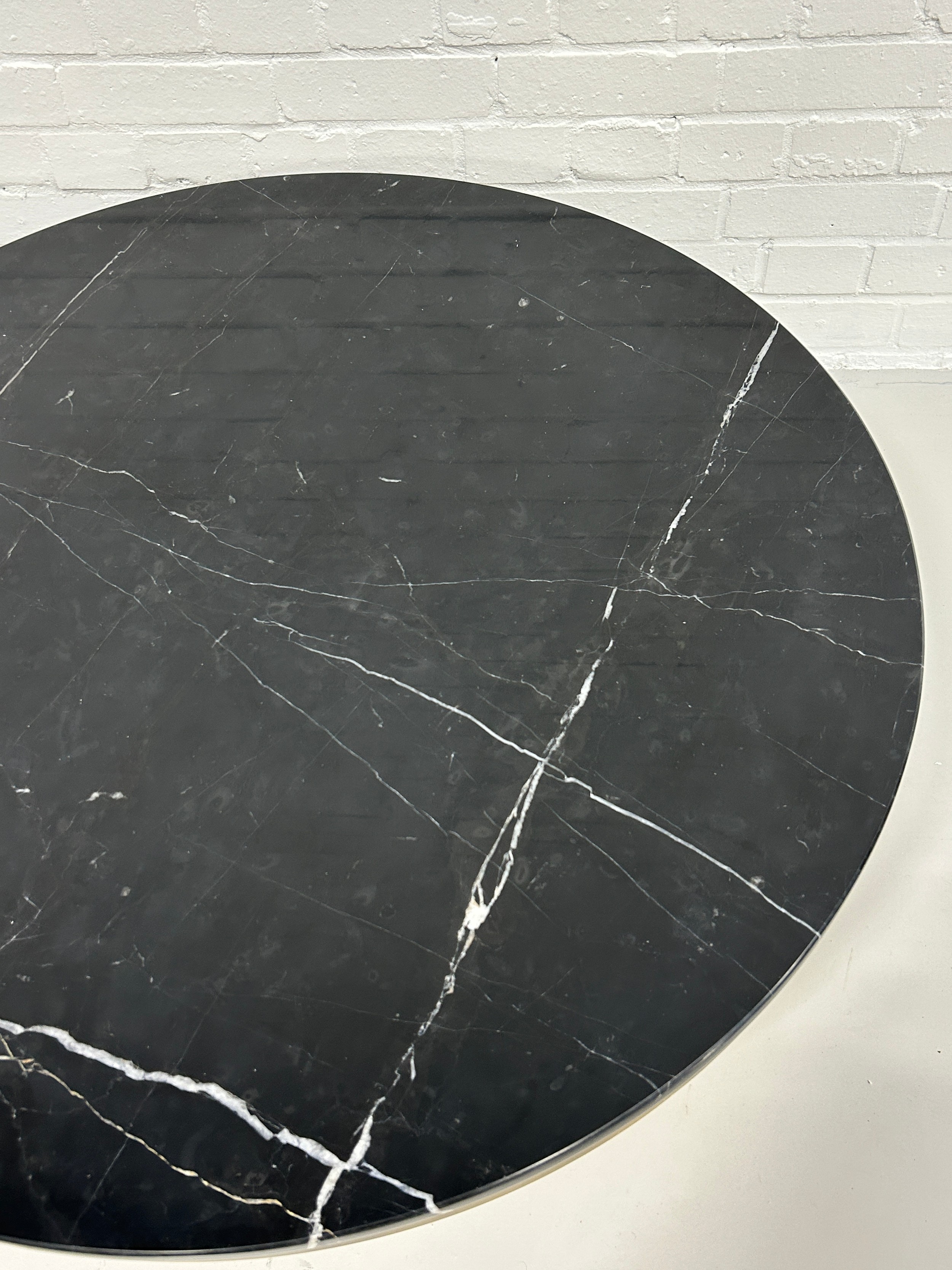 LIANG AND EIMIL CAMDEN ROUND COFFEE TABLE, Brushed brass base and black marble top. 90cm x 90cm x - Image 3 of 4