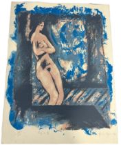 RENOS LOIZOU (CYPRIOT 1948-2013), 'FIGURE I' LITHOGRAPH PRINTED IN COLOURS, Numbered edition 45/