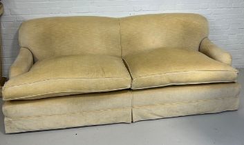 A DAVID SEYFRIED 'CHELSEA' SOFA IN THE HOWARD STYLE, Large two-seater sofa. 230cm x 90cm x 80cm