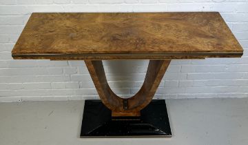 A LARGE BIEDERMIER ART DECO DESIGN CONSOLE TABLE, 122cm x 84cm x 40cm Provenance: Palm Beach Casino,