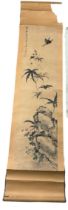 TWO CHINESE PAINTING SCROLLS (2) Largest 186cm x 44cm