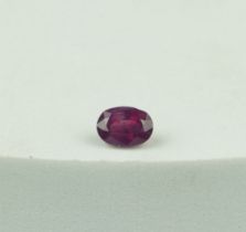 A PURPLE 1.424CT SAPPHIRE OF KASHMIR ORIGIN WITH GRS CERTIFICATE (GEMRESEARCH SWISSLAB), Brilliant