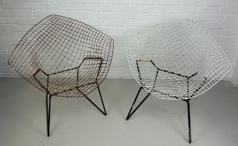 HARRY BERTOIA (ITALIAN-AMERICAN 1915-1978): A PAIR OF 'BERTOIA' CHAIRS, 76cm W x 85cm H x 70cm D